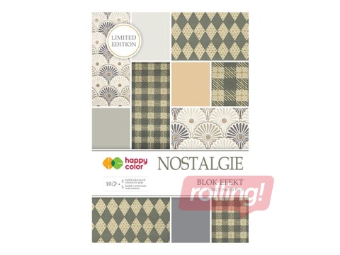SALE Disainpaber Nostalgie, 20x29cm, 170-220g/m², 10 lehte, 5 motiivi