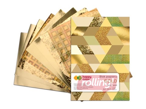 Disainpaber Gold, A4, 150-230g/m², 10 lehte