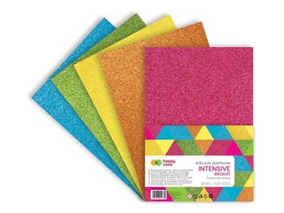Vahtplastist käsitöölehed Happy Color, Pastel, sädelevad, A4, 5 lehte, 5 värvi
