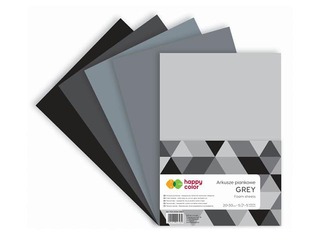 Листы пенопласта Happy Color, Grey, A4, 5 листов, 5 цветов