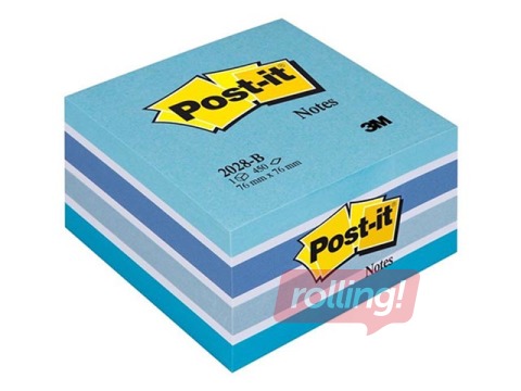 Post-it märkmepaberkuubik,  76x76 mm, 450l, pastellsinine