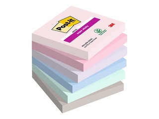 Liimäärega märkmepaber Post-It Super Sticky Soulful, 76x76mm, 6x90 lehte + KAMPAANIA! Osta märkmepaber ja me anname kingituse!