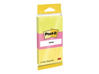 Sticky notes Post-it, neon colours, 38x51mm, 3x100 lehte