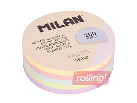 Kleepmärkmed Milan, Ø67mm, pastelltoonides, 250 lehte