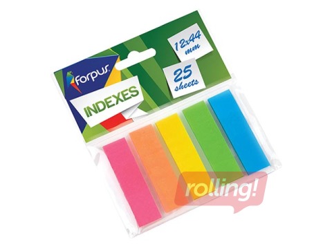 Indeksid Forpus, kilest, assortii, 12x44mm, 5х25 lehte
