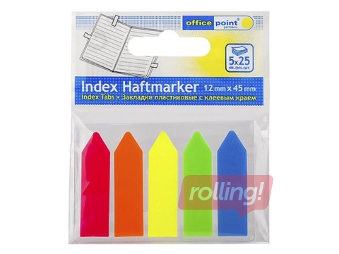 Page marker Arrow 12x45, 5x25 tabs, plastic