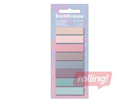 Lehemärgid ErichKrause, Manga, plastikust, erinevad värvid, 12x45mm, 160 lehte