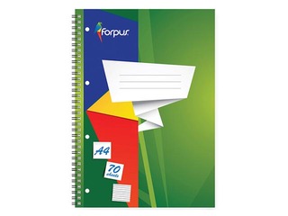 Spiral notebook Forpus A4, ruled, 70 sheets