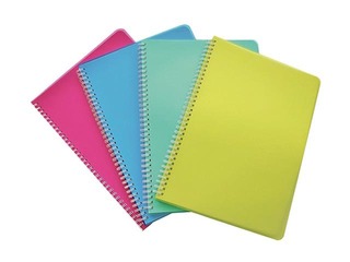 Kaustik SM·LT, spiraalköitega, plastkaanega, A5/96sh, ruuduline, assortii