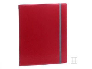 SALE! Kaustik, A4 Soft, ruuduline, punane halli kummiga