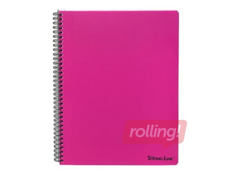 Kaustik Bantex Strong-Line, A5+, jooneline, roosa, 80 lehte