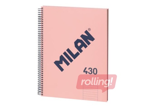 Kaustik spiraaliga Milan, A4, jooneline, 80 lehte