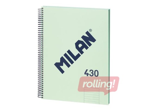 Kaustik spiraaliga Milan, A4, jooneline, 80 lehte
