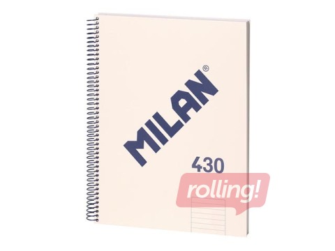 Kaustik spiraaliga Milan, A4, jooneline, 80 lehte