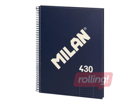 Kaustik spiraaliga Milan, A4, jooneline, 80 lehte