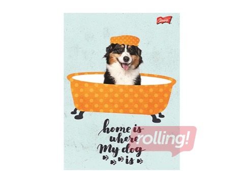 Kaustik Unipap Funny Dog 3, A5, ruuduline, 60 lk