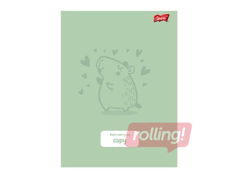 Vihik Unipap, Capybara, ruuduline, pastellroheline, A5, 32 lehte