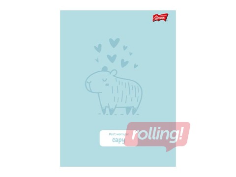 Vihik Unipap, Capybara, ruuduline, pastellsinine, A5, 32 lehte