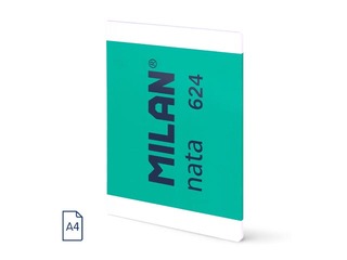 Notebook with soft cover Milan, Nata®, A4, lined, green, 48 sheets