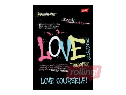 Vihik Unipap, Spray Vibe, Love, ruuduline, A5, 60 lehte