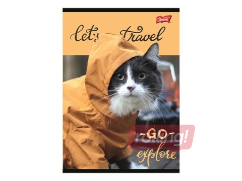 Vihik Unipap, Cats Travel, ruuduline, A4, 80 lehte