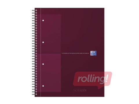 Vihik Oxford, International Limited Edition, A4+, ruuduline, 80 lehte, punane