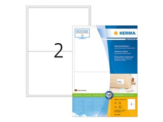 Etiketid Herma Premium, A4, 199,6 x1 43,5 mm, 100 lehte, valged