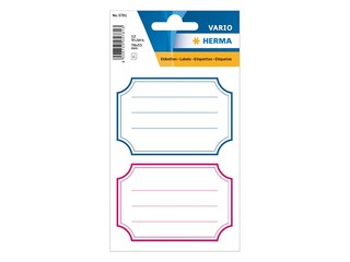 Vihikuetiketid Herma Vario, sinine i punane, 78x53mm