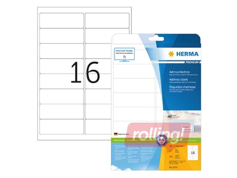 Aadressisildid Herma Premium A4, 99,1 x 33,8 mm, valge