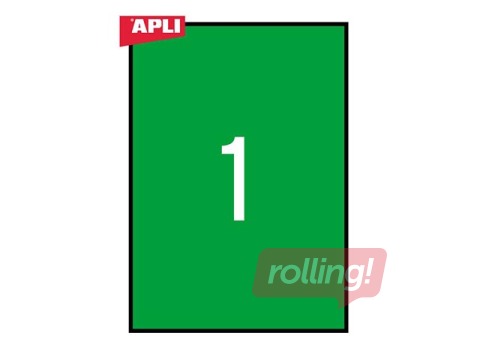 Etiketid APLI ILC, A4, 210 x 297 mm, 20 lehte, roheline