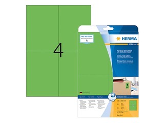 Etiketid Herma A4, 105x148 mm, roheline, 20 lehte, eemaldatavad