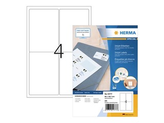 Tindiprinteri aadressi sildid Herma A4, 96 x 139,7 mm, 80 lehte, valge
