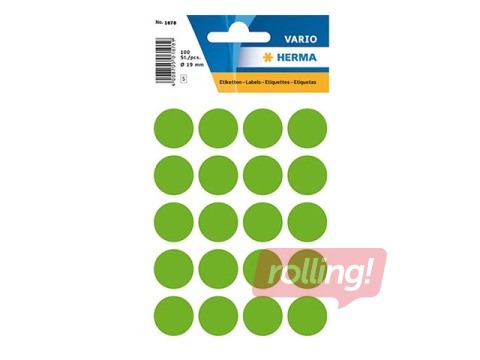 Etiketid, mitmeotstarbelised, Herma, 19 mm, roheline