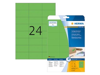 Etiketid Herma Special, A4, 70x37 mm, 20 lehte, roheline