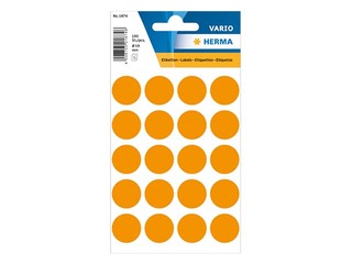 Etiketid, mitmeotstarbelised, Herma, 19 mm, neon oranž
