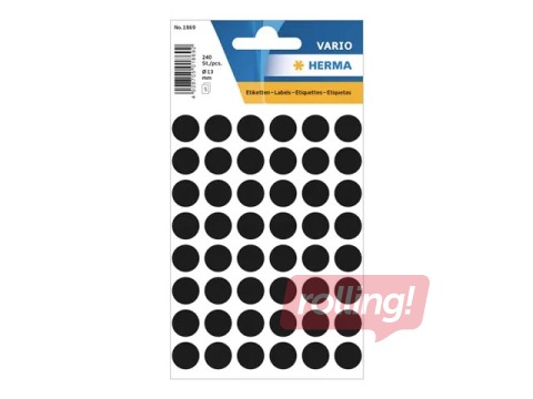 Multi-purpose labels Herma, 13 mm, black