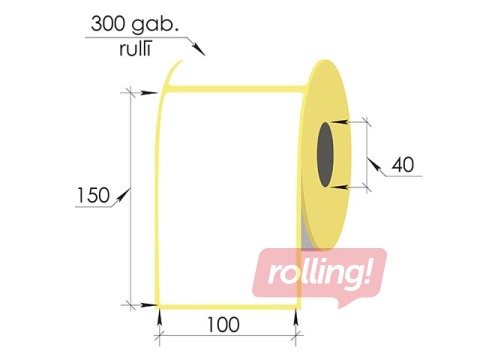 Termokleebised rullis 100 x 150 mm, TermoEko, 300 tk