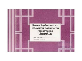 Kases ieņēmumu un izdevumu dokumentu reģistrācijas žurnāls A4, 24 lapas