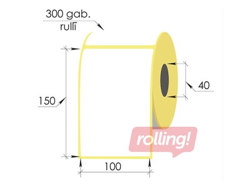 Termoetikett, 100x150 mm, Top, 300 tk.