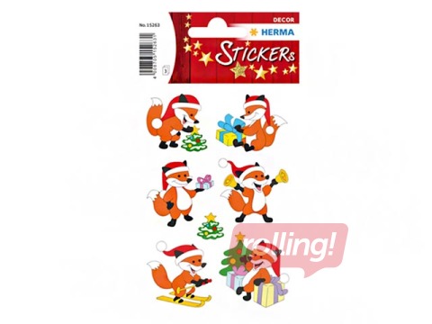 Stickers Herma Decor, Christmas fox, 3 sheets