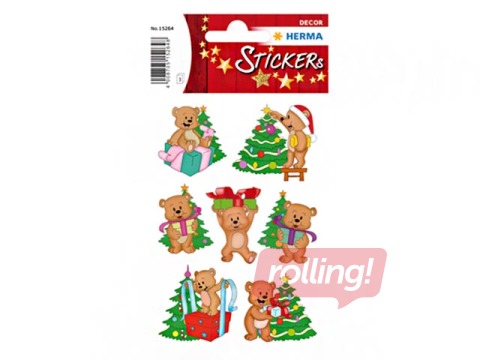 Stickers Herma Decor, Christmas bears, 3 sheets