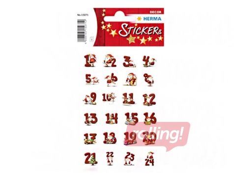 Sticker Herma Decor, Gingerbread numbers, 1 sheet
