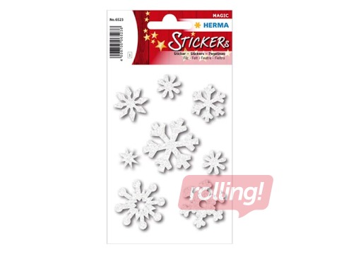 Stickers ice crystals, white felt