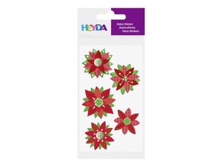Decorative stickers Christmas flowers