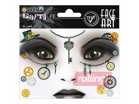 PROMO Näokunsti kleebised Steampunk Amelia