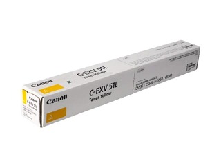 Tonera kasete Canon C-EXV51L, dzeltena (26000 lpp.)