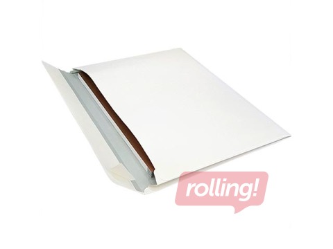 Ümbrik Postac, B4, isekleepuv teibiga ja külgvoldikutega, valge