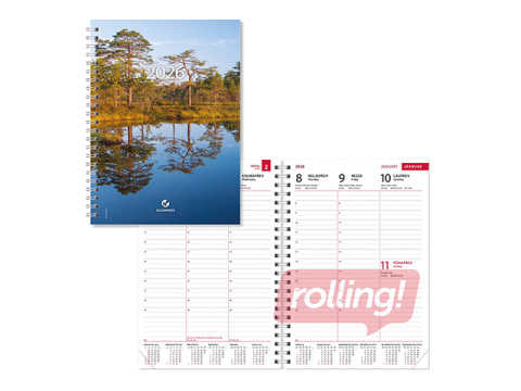 Boss Nädal A5, vertikaaljaotus, spiraalköites SISU