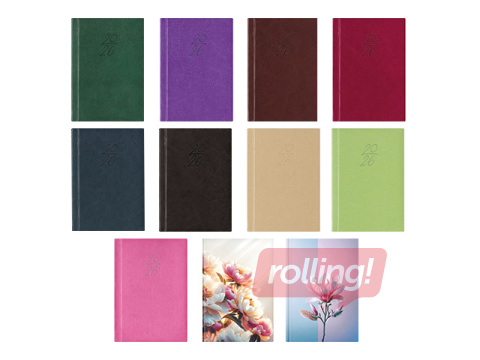 Kalendermärkmik Päev A6, kunstnahast kaas