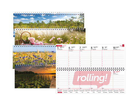 Lauakalender CLASSIC, pildiga kartongkaaned